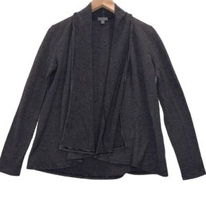 Lilla P Women's Gray Open Front Cardigan Sweater Lightweight Size S